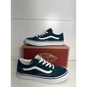 New Women’s Vans Old Skool Blue Coral/True White Size 6.5 Teal Suede Sneakers